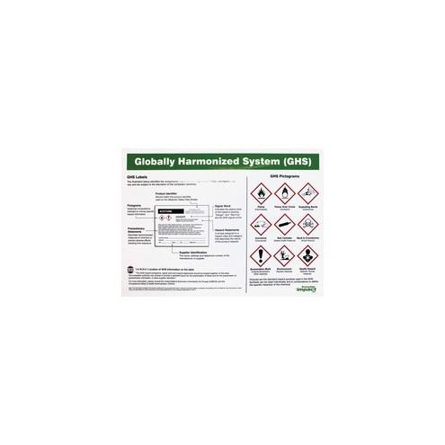 Impact Products GHS Label Guideline English Poster - 24" Width x 0.8" Height - Multicolor