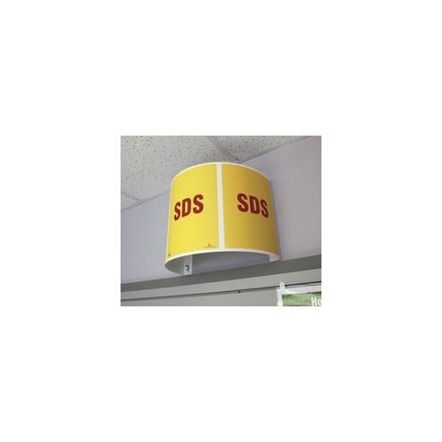 Impact Products 180 Degree Projection Sign - 1 Each - SDS Print/Message - 12" Height - Plastic - Red, Yellow