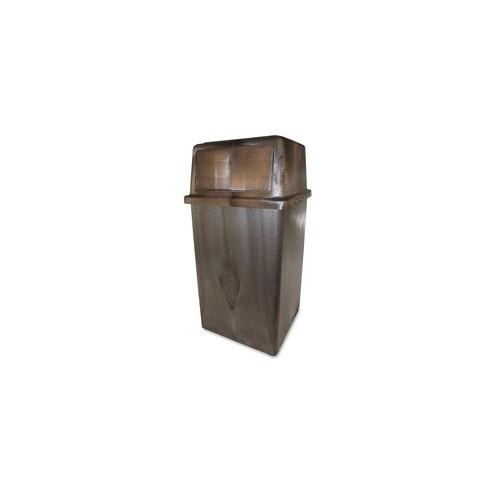 Vanguard 45-gallon In/Outdoor Receptacle - 45 gal Capacity - Polyethylene, Structural Foam - Brown