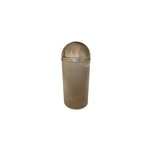 Impact Products 21-gal Bullet In/Outdr Receptacle - 21 gal Capacity - Bullet - Plastic, Structural Foam - Beige