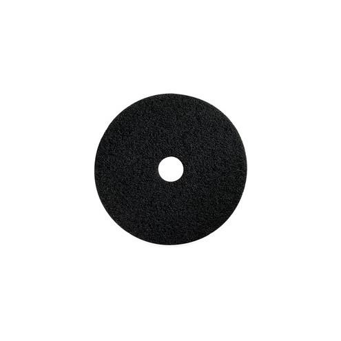 Impact Products Conventional Floor Stripping Pads - 14" Diameter - 5/Carton x 14" Diameter x 1" Thickness - Fiber - Black