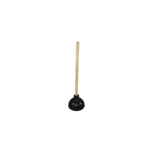 Impact Products Industrial Professional Plunger - 22.50" Long Handle - 6.10" Cup Diameter - 21.8" Length - Black, Wood - Toilet, Drain