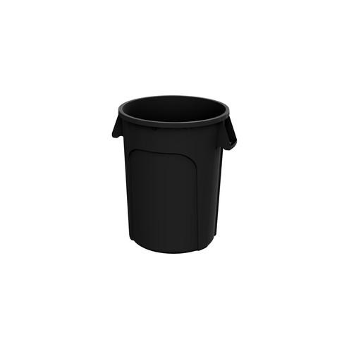 Value-Plus 20 Gallon Plastic Black Container - Sturdy Handle - Plastic - Black