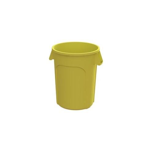 Value-Plus 44 Gallon Plastic Yellow Container - Sturdy Handle - Plastic - Yellow