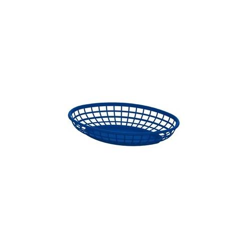 Impact Products Food Basket Oval Blue - 9.75" Length 6" Width Basket - Serving - Blue