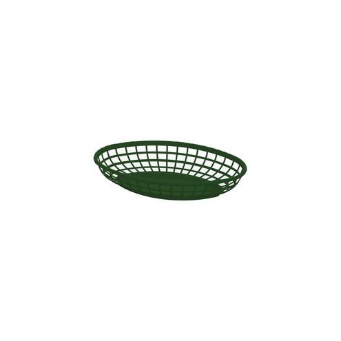 Value-Plus Containers - 9.75" Length 6" Width Basket - Serving - Green