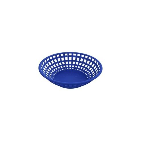 Impact Products Food Basket Round Blue - 8" Diameter Basket - Serving - Blue