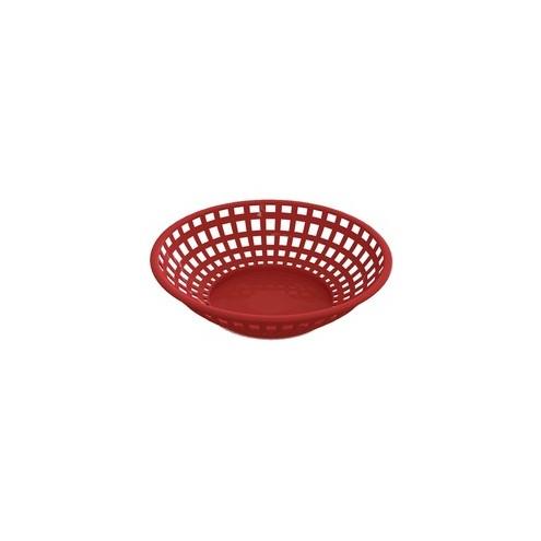 Impact Products Food Basket Round Red - 8" Diameter Basket - Serving - Red