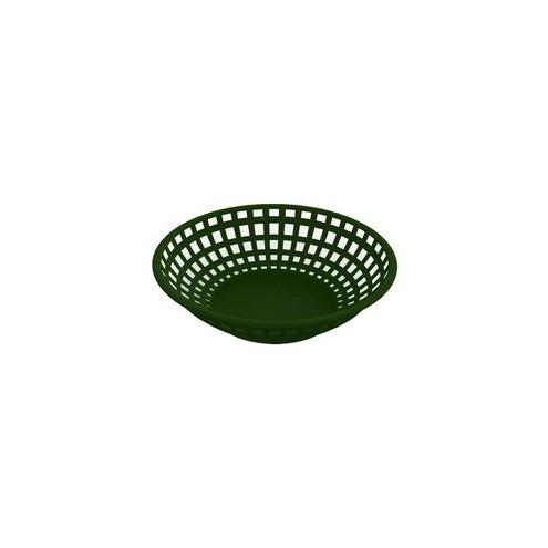 Impact Products Food Basket Round Green - 8" Diameter Basket - Serving - Green