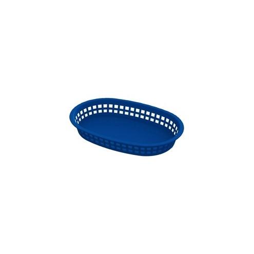 Impact Products Food Basket Rectangle Round End Blue - 10.63" Length 7.25" Width Basket - Serving - Blue