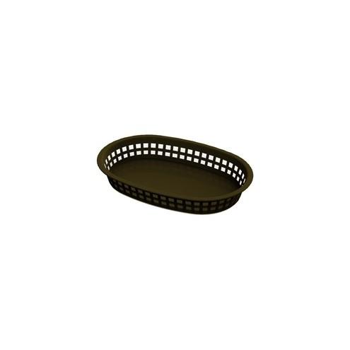 Impact Products Food Basket Rectangle Round End Brown - 10.63" Length 7.25" Width Basket - Serving - Brown