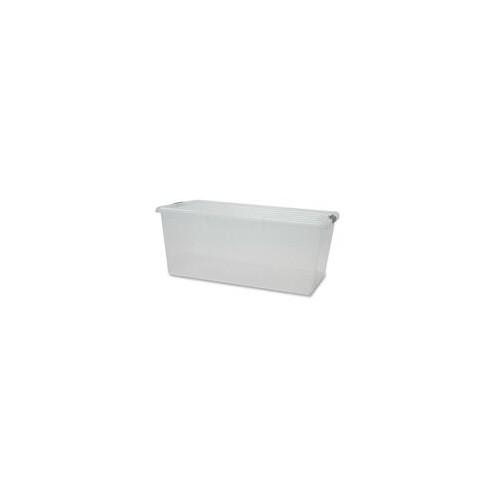 IRIS Clear Storage Boxes with Lids - External Dimensions: 31.5" Width x 17.8" Depth x 13" Height - 22.75 gal - Stackable - Polypropylene - Clear - For Multipurpose - 4 / Carton