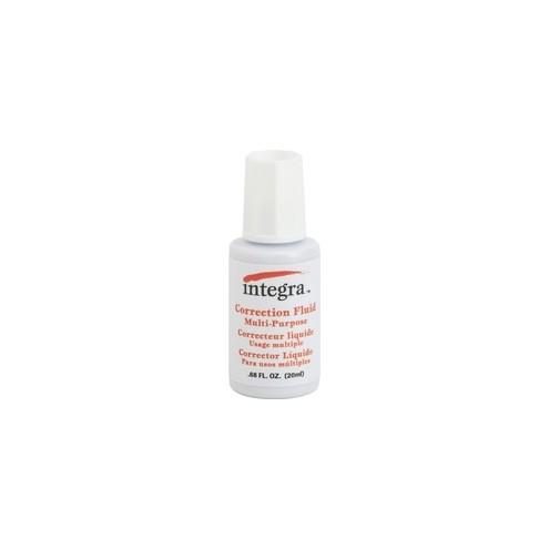 Integra Multipurpose Correction Fluid - Brush Applicator - 0.74 fl oz - White - 1 / Each