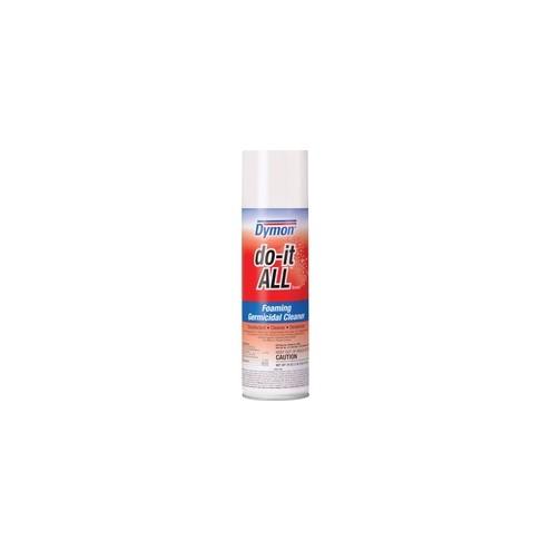 Dymon Do-It-All Foaming Germicidal Cleaner - Aerosol - 20 fl oz (0.6 quart) - 12 / Carton - White