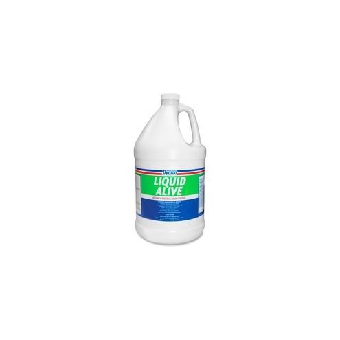 Dymon Liquid Alive Odor Digester - Liquid - 128 fl oz (4 quart) - Natural Scent - 4 / Carton - White, Green