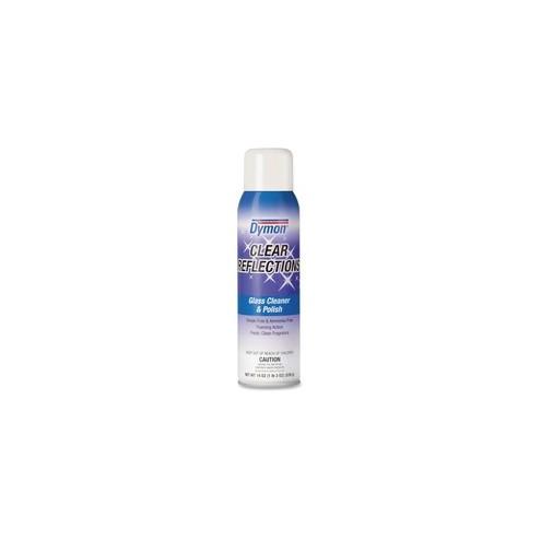 Dymon Clear Reflections Aerosol Glass Cleaner - Aerosol - 20 fl oz (0.6 quart) - 1 Each - Silver, Blue