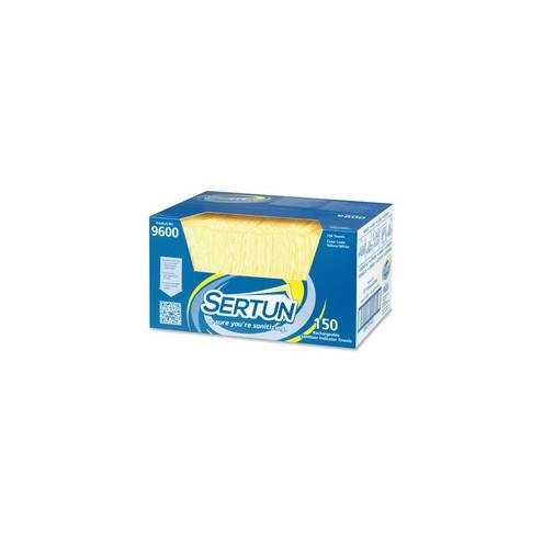Sertun Rechargeable Sanitizer Indicator Towels - Towel - 13.50" Width x 18" Length - 150 / Carton - Blue, Yellow