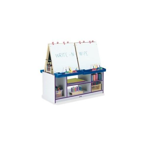 Rainbow Accents 4 Station Art Center - Freckled Gray, Purple Stand - Floor Standing - Assembly Required - 1 Each