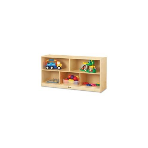 Jonti-Craft Toddler Single Mobile Storage Unit - 5 Compartment(s) - 24.5" Height x 48" Width x 15" Depth - Baltic - Acrylic, Rubber - 1Each