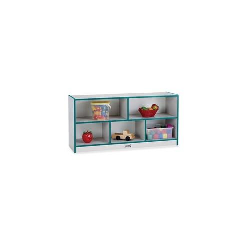 Rainbow Accents Toddler Single Storage - 24.5" Height x 48" Width x 15" Depth - Teal - Rubber - 1Each