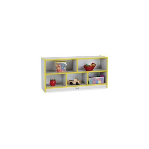 Rainbow Accents Toddler Single Storage - 24.5" Height x 48" Width x 15" Depth - Yellow - Rubber - 1Each