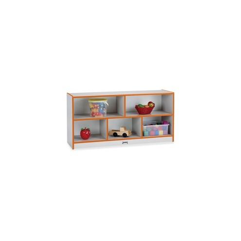 Rainbow Accents Toddler Single Storage - 24.5" Height x 48" Width x 15" Depth - Orange - Rubber - 1Each