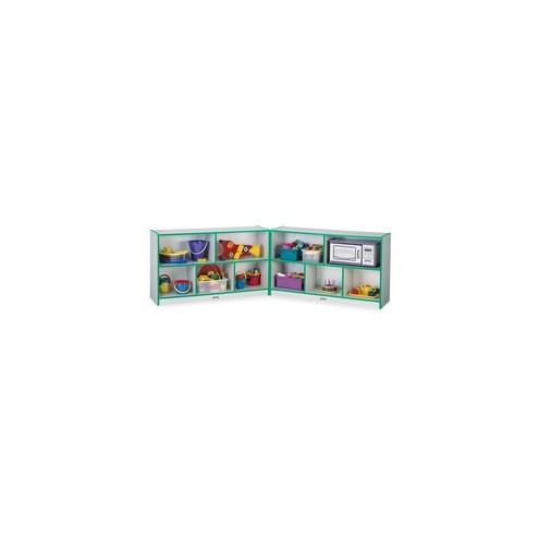 Rainbow Accents Fold-n-Lock Storage Shelf - 24.5" Height x 96" Width x 15" Depth - Green - Hard Rubber - 1Each