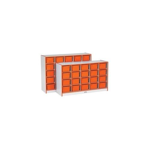 Rainbow Accents Toddler Single Storage - 20 Compartment(s) - 29.5" Height x 48" Width x 15" Depth - Orange - Rubber - 1Each