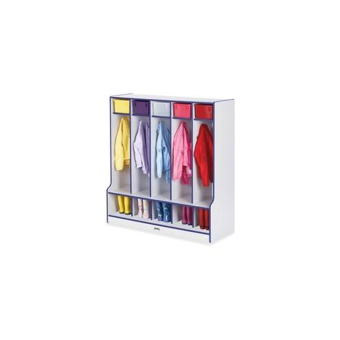 Rainbow Accents Step 5 Section Locker - 5 Compartment(s) - 50.5" Height x 48" Width x 17.5" Depth - Blue - 1Each