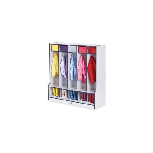 Rainbow Accents Step 5 Section Locker - 5 Compartment(s) - 50.5" Height x 48" Width x 17.5" Depth - Navy, Navy Blue - 1Each