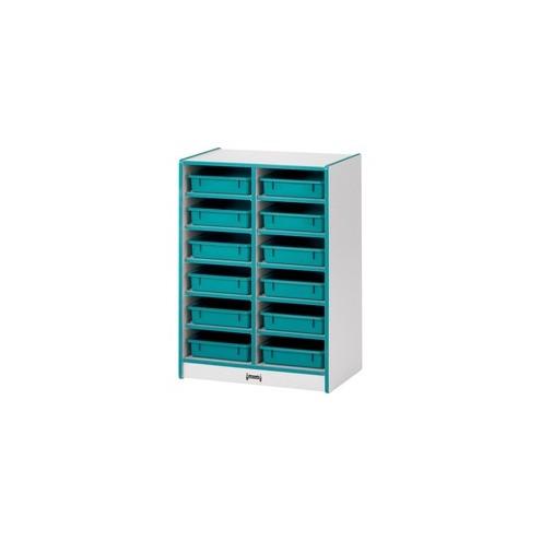 Rainbow Accents Rainbow Paper Cubbie Mobile Storage - 12 Compartment(s) - 35.5" Height x 24.5" Width x 15" Depth - Blue - Rubber - 1Each