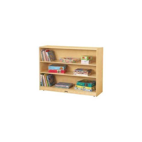 Jonti-Craft 3-Shelf Light-duty Storage Bookcase - 3 Compartment(s) - 35.5" Height x 48" Width x 15" Depth - Floor - Wood Grain - Baltic Birch Plywood - 1Each