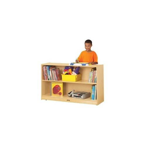 Jonti-Craft Classic Low Adjustable Bookcase - 2 Compartment(s) - 29.5" Height x 48" Width x 15" Depth - Floor - Wood Grain - Baltic Birch Plywood - 1Each