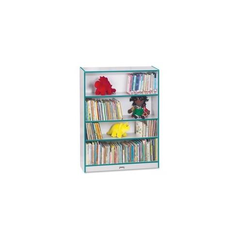 Rainbow Accents 48" Bookcase - 48" Height x 36.5" Width x 11.5" Depth - Teal - 1Each