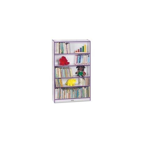 Rainbow Accents 60" Bookcase - 59.5" Height x 36.5" Width x 11.5" Depth - Purple - 2 / Each
