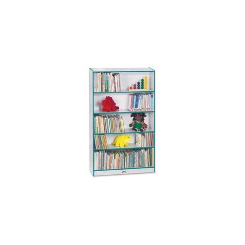 Rainbow Accents 60" Bookcase - 59.5" Height x 36.5" Width x 11.5" Depth - Teal - 2 / Each