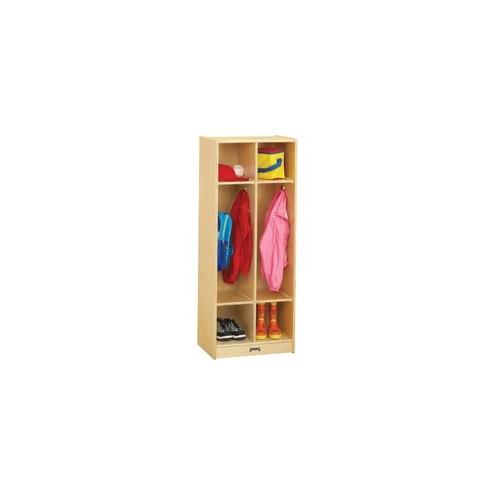 Jonti-Craft 2 Section Coat Locker - 2 Compartment(s) - 50.5" Height x 20" Width x 15" Depth - Baltic - Birch Plywood - 1Each