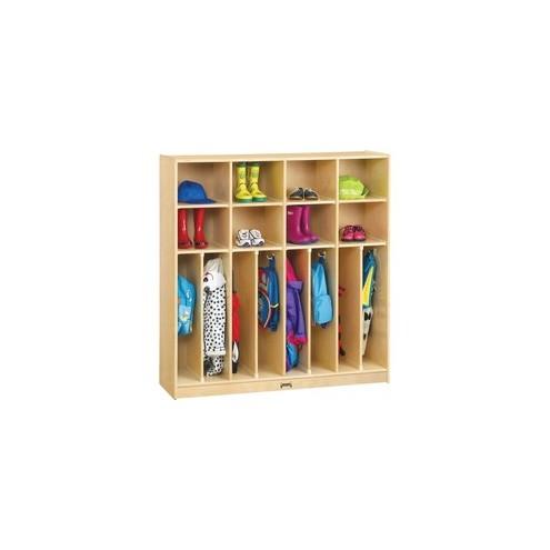 Jonti-Craft Neat-n-Trim Open Cubbie Storage Locker - 50.5" Height x 48" Width x 15" Depth - Wood Grain - Baltic Birch Plywood - 1Each