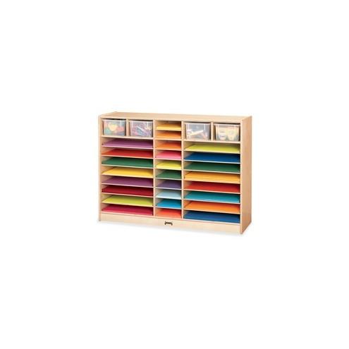 Jonti-Craft Mobile Paper Center - 35.5" Height x 48" Width x 15" Depth - Baltic - Hard Rubber - 1Each