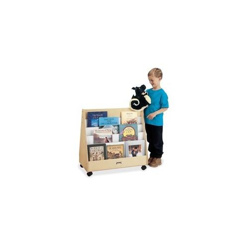 Jonti-Craft Double Sided Mobile Pick-a-Book Stand - 8 Compartment(s) - 1" - 30" Height x 30" Width x 16.5" Depth - Baltic - Birch Plywood - 1Each
