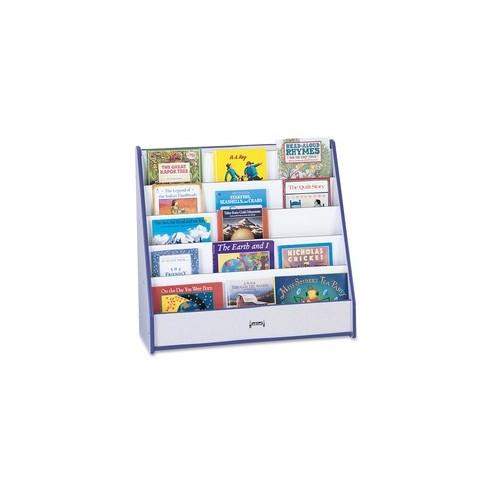 Rainbow Accents Laminate 5-shelf Pick-a-Book Stand - 5 Compartment(s) - 1" - 27.5" Height x 30" Width x 13.5" Depth - Blue - 1Each