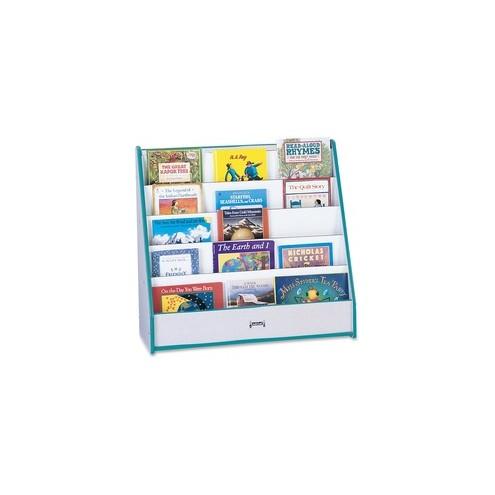 Rainbow Accents Laminate 5-shelf Pick-a-Book Stand - 5 Compartment(s) - 1" - 27.5" Height x 30" Width x 13.5" Depth - Teal - 1Each