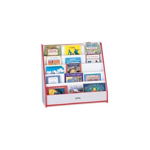 Rainbow Accents Laminate 5-shelf Pick-a-Book Stand - 5 Compartment(s) - 1" - 27.5" Height x 30" Width x 13.5" Depth - Red - 1Each