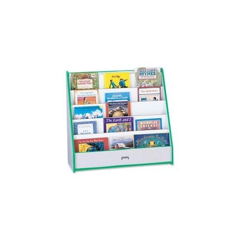 Rainbow Accents Laminate 5-shelf Pick-a-Book Stand - 5 Compartment(s) - 1" - 27.5" Height x 30" Width x 13.5" Depth - Green - 1Each
