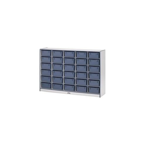 Rainbow Accents Cubbie Mobile Storage - 30 Compartment(s) - 42" Height x 60" Width x 15" Depth - Blue - Hard Rubber - 1Each