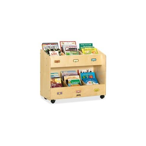 Jonti-Craft Mobile Section Book Storage Organizer - 6 Compartment(s) - 29.5" Height x 36" Width x 16" Depth - Baltic - Acrylic - 1Each