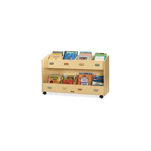 Jonti-Craft Mobile Section Book Storage Organizer - 8 Compartment(s) - 29.5" Height x 48" Width x 16" Depth - Baltic - Acrylic - 1Each