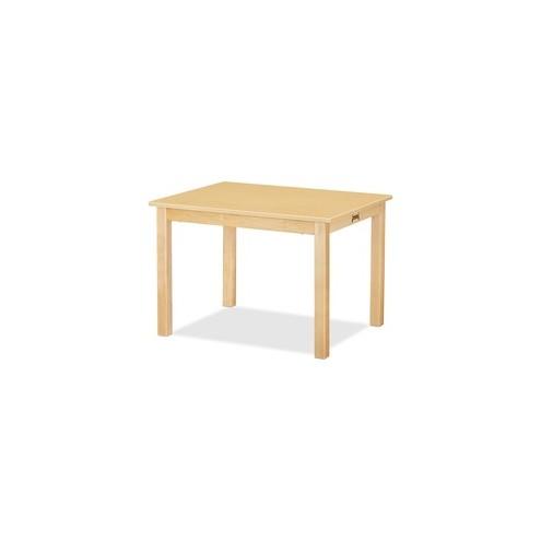 Jonti-Craft Multi-purpose Maple Rectangle Table - Maple Rectangle Top - Four Leg Base - 4 Legs - 24" Table Top Length x 30" Table Top Width - 10" Height - Assembly Required - Laminated, Maple