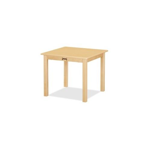 Jonti-Craft KYDZSafe Multi-purpose Maple Square Table - Square Top - Four Leg Base - 4 Legs - 24" Table Top Length x 24" Table Top Width - 10" Height - Assembly Required - Maple