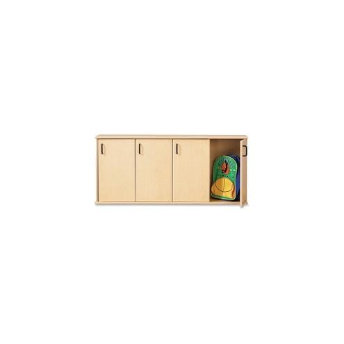 young Time 4-Section Stackable Locker - 48.5" x 12" x 21.5" - 4 x Door(s) - Stackable, Freestanding, Wall Mountable, Durable, Moisture Resistant, Rounded Edge - Baltic - Laminate - Assembly Required